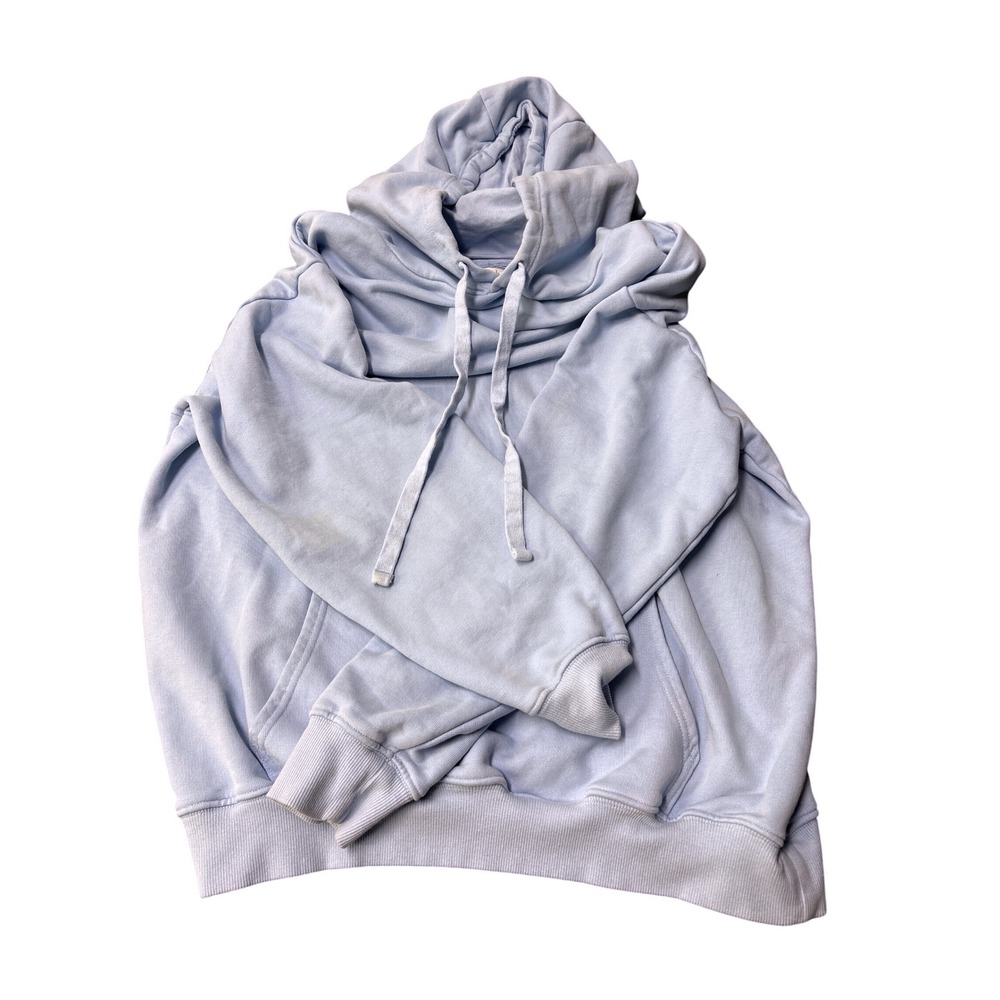 OFFLINE by Aerie Womens Light Blue Funnel Neck Hoodie Sweatshirt Size S